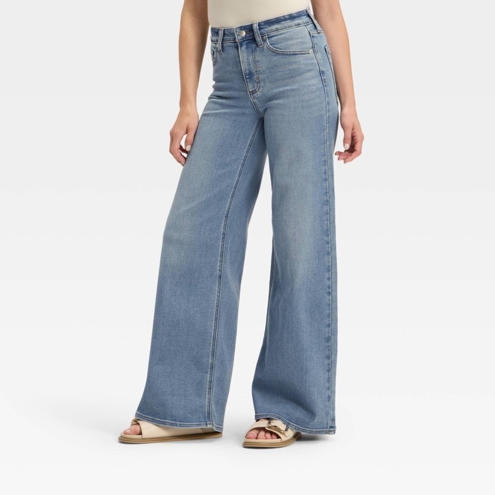 NWT Universal Thread High Rise Everyday Wide Leg Jeans Size 2 70s Flare Denim